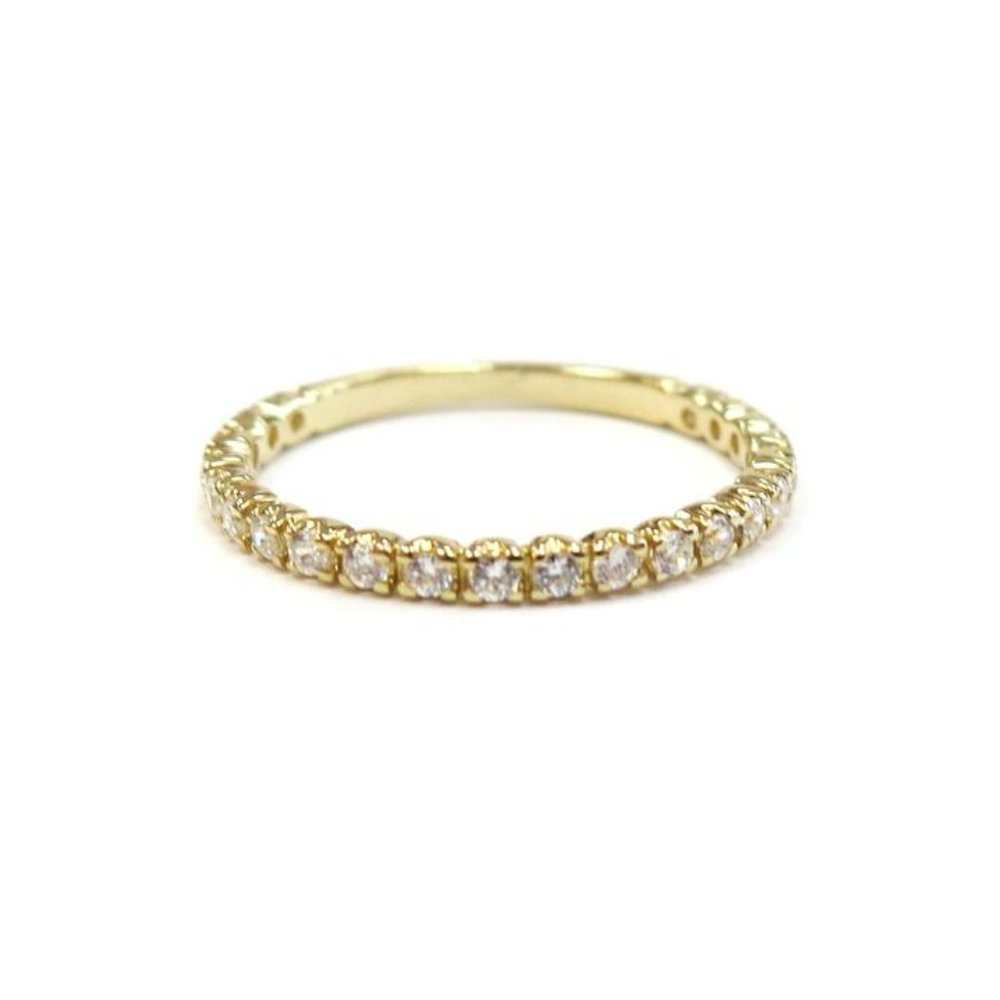 Cubic Zirconia Ring in 14 Karat Yellow Gold